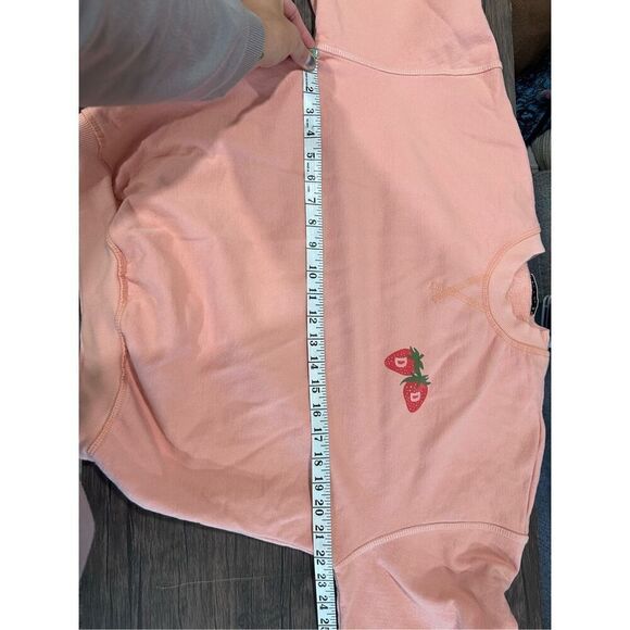 Dippin Daisys Light Pink Cotton Crew Neck Pull Over Strawberry Sweatshirt Size S - Picture 10 of 10